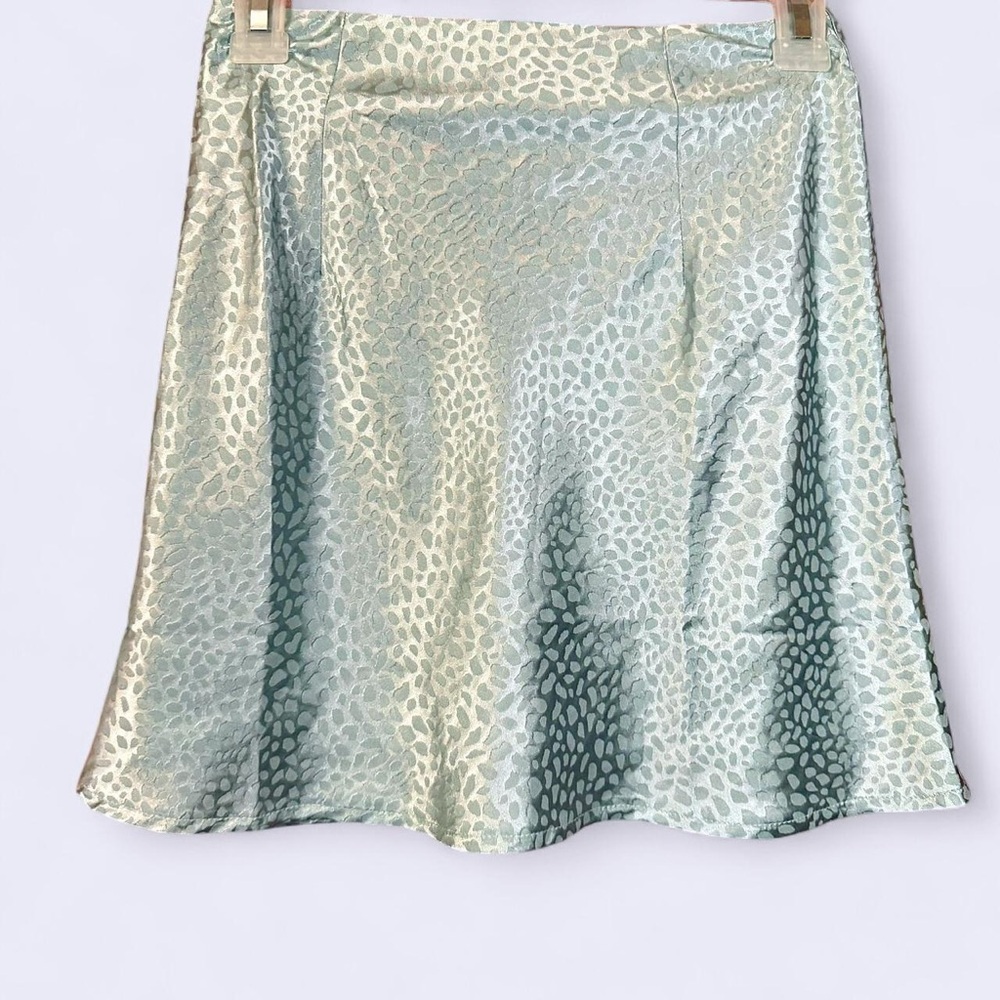 Princess Polly Light Green Textured A-Line Skirt